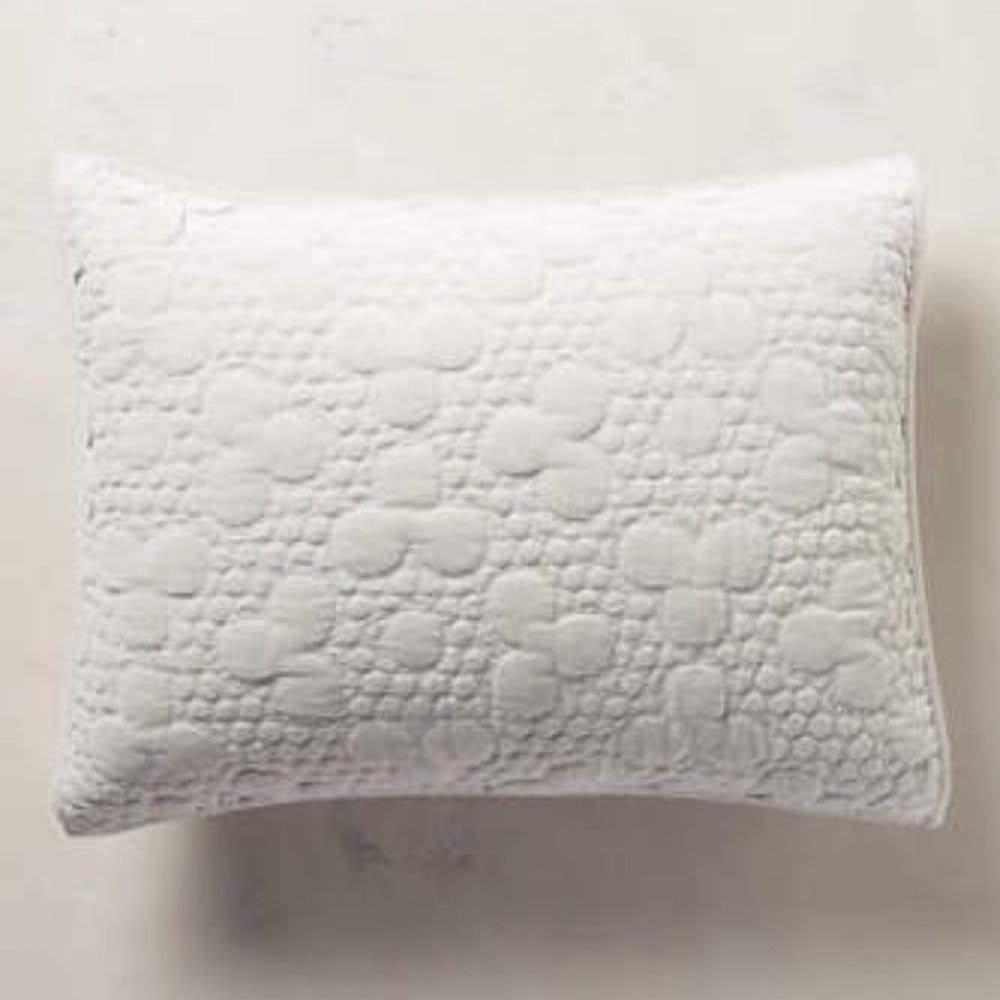 ANTHROPOLOGIE MINAMI GREY VELVET 2 STANDARD SHAMS - Picture 2 of 3